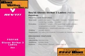 Others Rev'it! Gloves Striker 3 Ladies(FGS148) 電單車